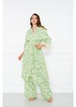 Kolları Püsküllü Kimono-Yeşil